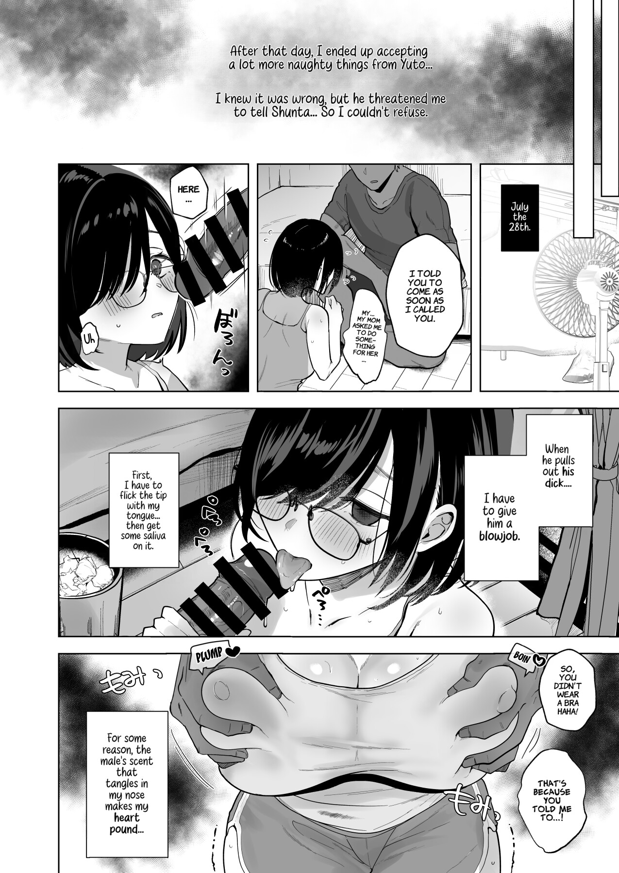 hentai manga My Plain Girlfriend Is That Guy\'s Personal Fucktoy For The Summer Break
